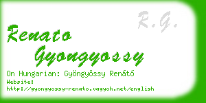 renato gyongyossy business card