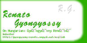 renato gyongyossy business card